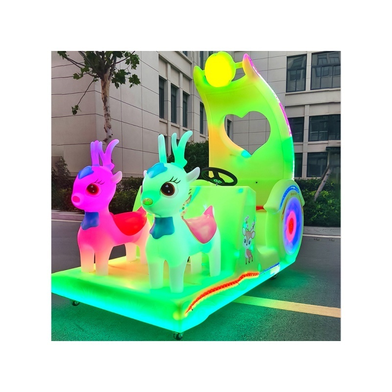 New cartoon shape rabbit elephant dinosaur luminous car square park shopping mall scenic spot parent-child bumper car