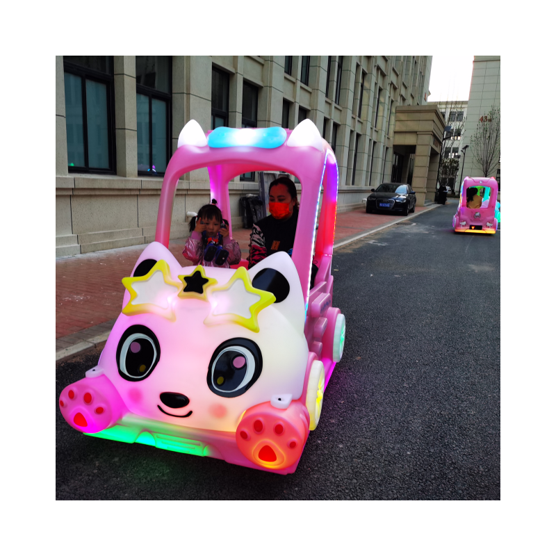 Square Gabon car light cat timing remote control manufacturers direct sales bumper car panda pleasure car project equipment