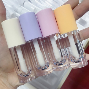 Cute Custom Colors Round Lip Gloss Containers Large Capacity Lip Gloss Tubes 6ml Large Brush Lip Gloss Tubes