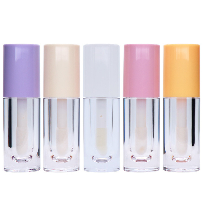 Cute Custom Colors Round Lip Gloss Containers Large Capacity Lip Gloss Tubes 6ml Large Brush Lip Gloss Tubes