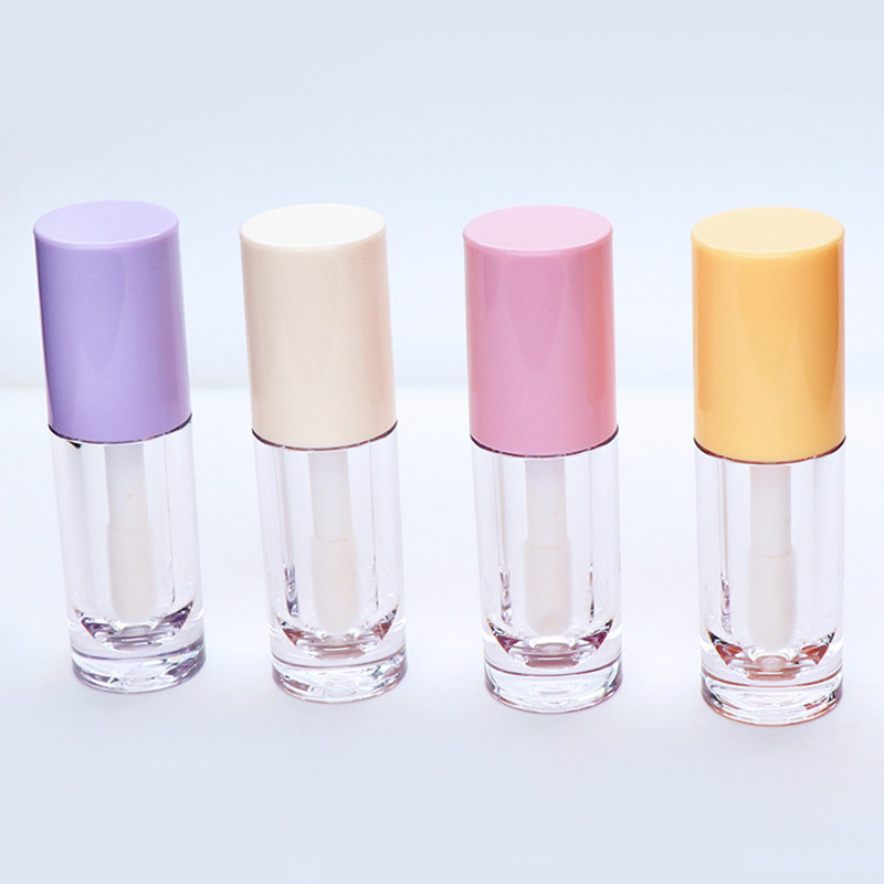 Cute Custom Colors Round Lip Gloss Containers Large Capacity Lip Gloss Tubes 6ml Large Brush Lip Gloss Tubes