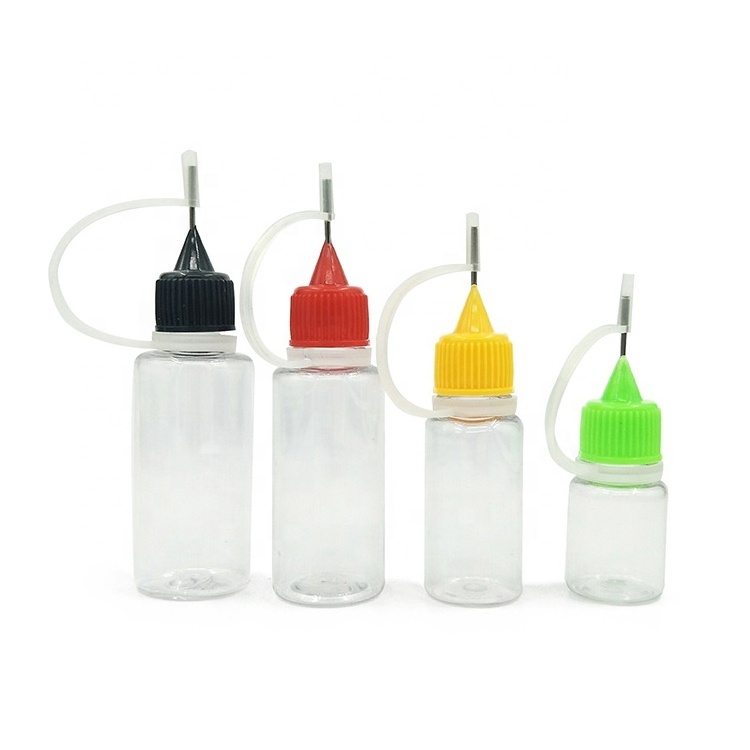 5ml 10ml 15ml 30ml plastic PE dropper bottle soft squezzed mini Needle tip Applicator Transparent Painting Glue Plastic Bottle