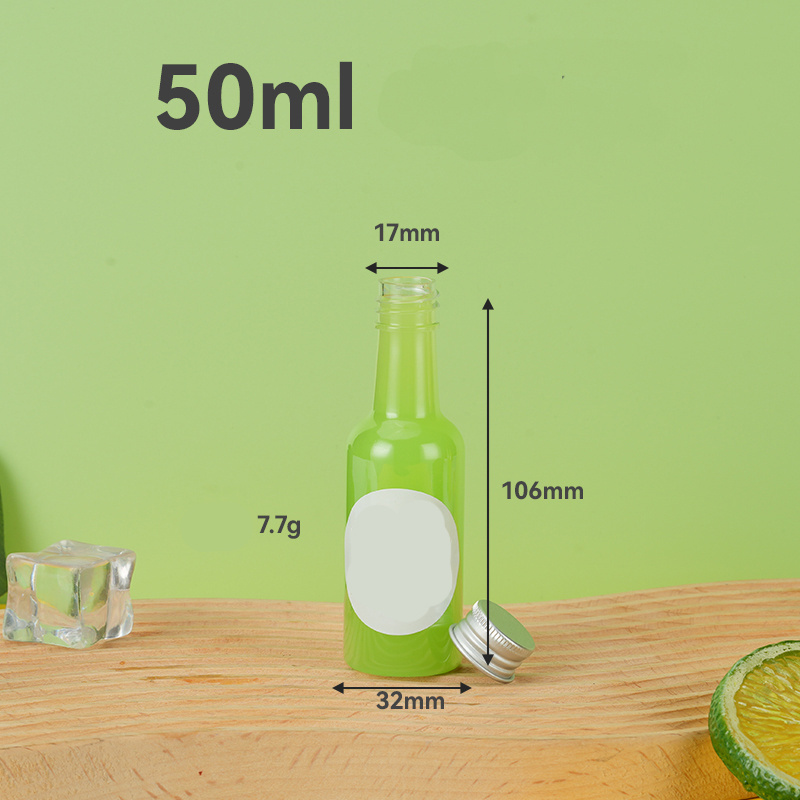 Mini PET juice bottle 50 ml 100 ml 150 ml Liquor Bottle For Juice Business