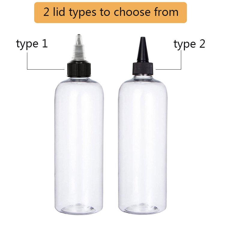 NH 1oz 2 oz 3oz 4oz 8oz Glue Plastic Bottle With Yorker Dispensing Dropper Cap Pet Transparent Plastic Bottle