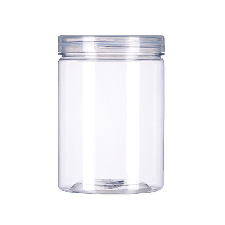 500 ml Plastic Cookie Packaging Cylinder Box Pet Food Jar For Cookies