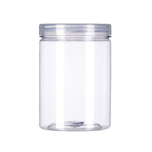 500 ml Plastic Cookie Packaging Cylinder Box Pet Food Jar For Cookies