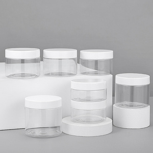 NH Wholesale Empty Different Capacity 50ml 80ml 100ml 120ml 150ml 200ml 250ml Cosmetic Cream Pet Plastic Jar With Pet Lid