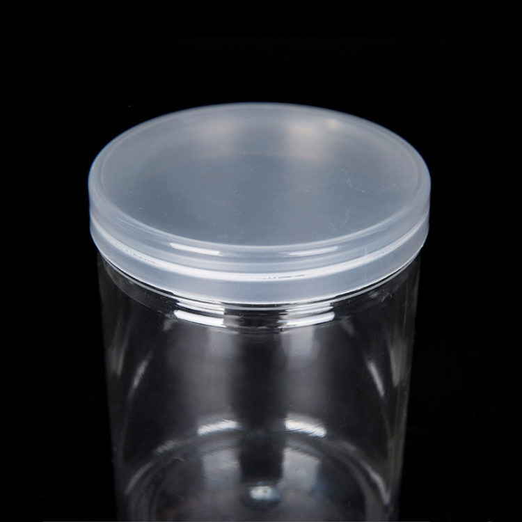 500 ml Plastic Cookie Packaging Cylinder Box Pet Food Jar For Cookies