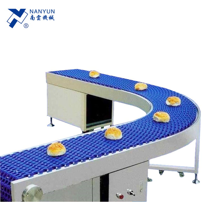 flexible pvc rubber belt chain screw roller conveyors for food chip pizza oven system