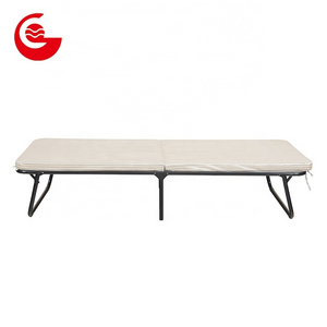 Folding furniture Flexible metal frame single portable folding bed with mattress bunk bed