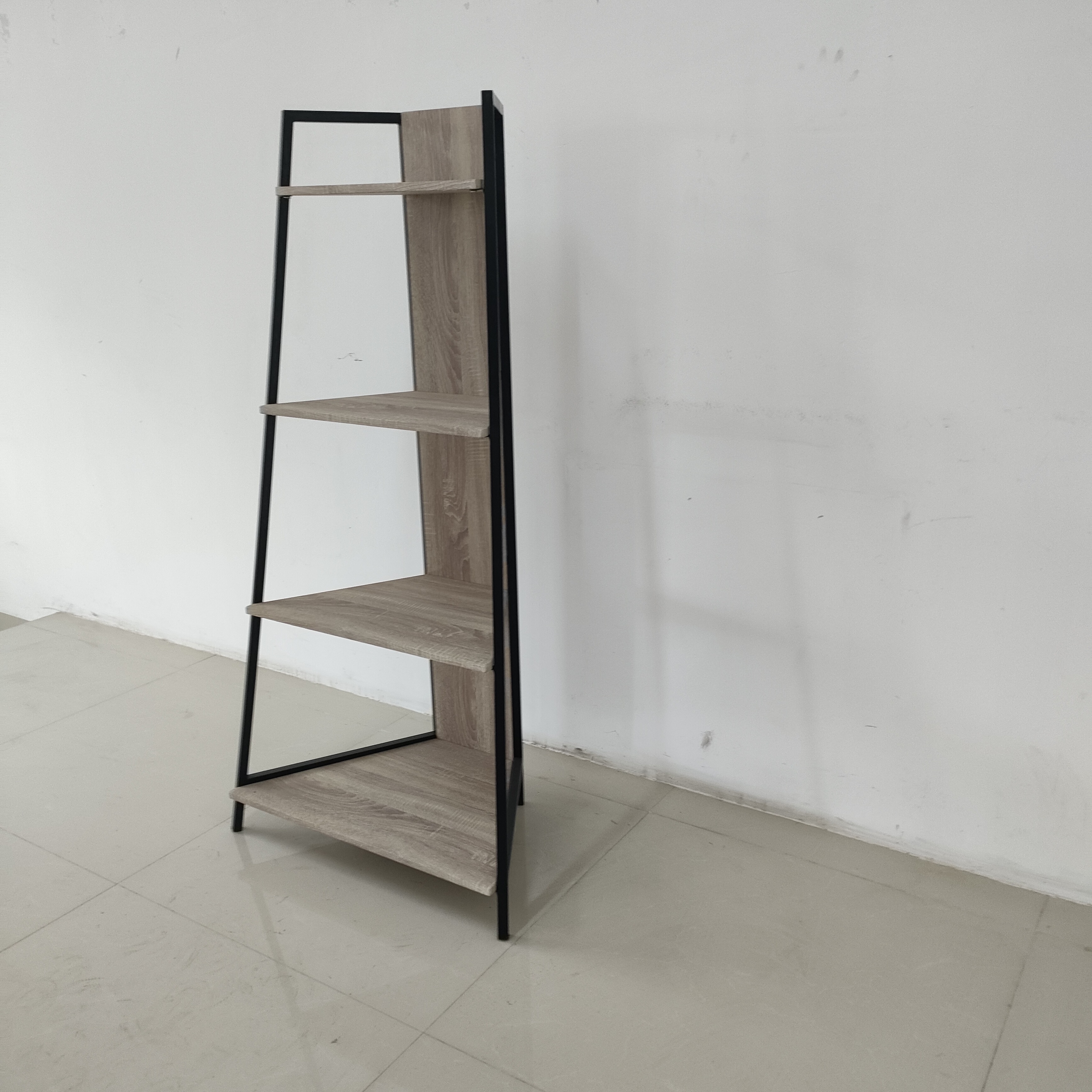 Ladder design metal corner storage racks shelving unit portable book shelf  bedroom shelf