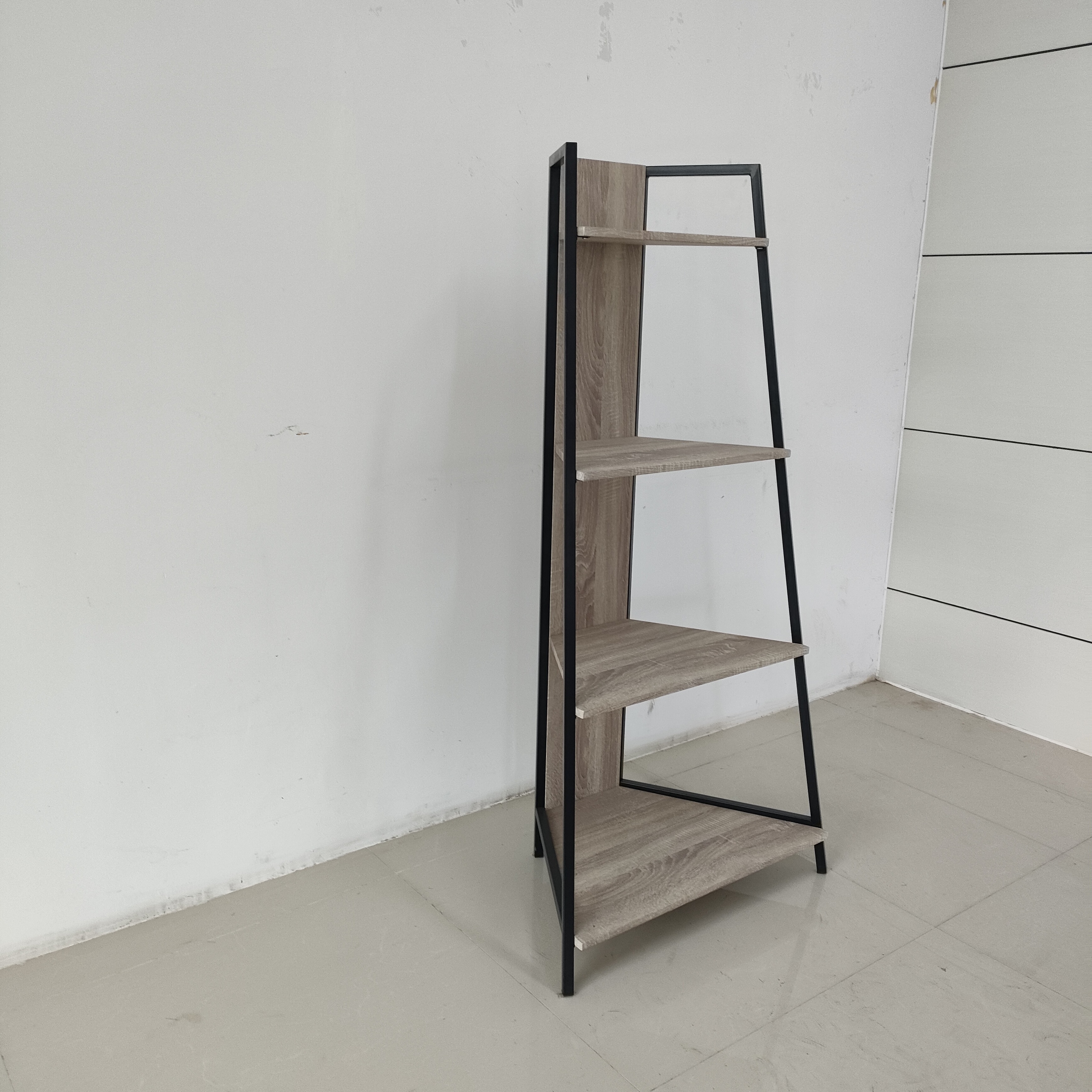 Ladder design metal corner storage racks shelving unit portable book shelf  bedroom shelf