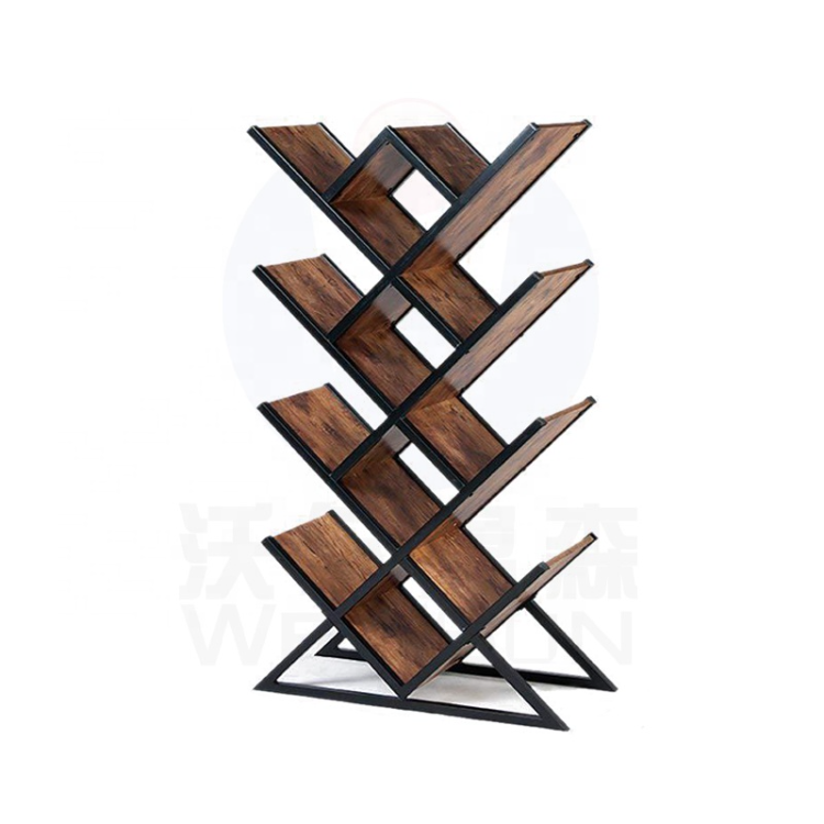 Wholesale Symmetry Design Modern Wood Book Shelf Rack Antique Bookshelves Tree Shaped Bookshelf