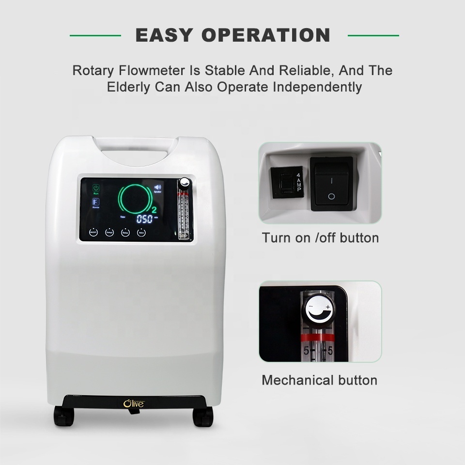 Olilve OEM Customer Concentrateurd'oxygen10 Litr 220v/110v Medical Mobile Hospital Grade Oxygen Concentrator For  Two People