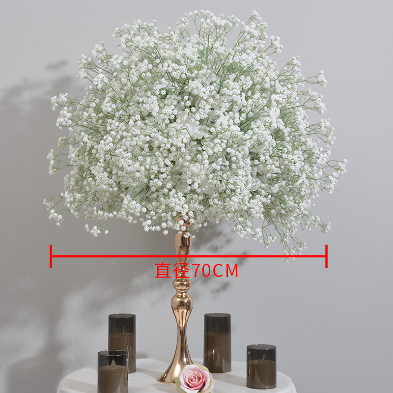 Wedding decoration supplies decorative fake silk flower baby's breath flower artificial baby's breath flower ball runner bulk