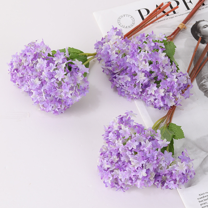 European mini snowball hydrangea home living room decoration flower wedding decoration bonsai artificial flower