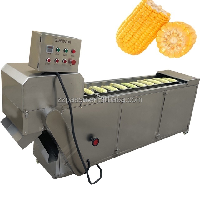 Automatic sweet corn tail cutter machine corn cutting machine price Energy saving corn segmenting machine