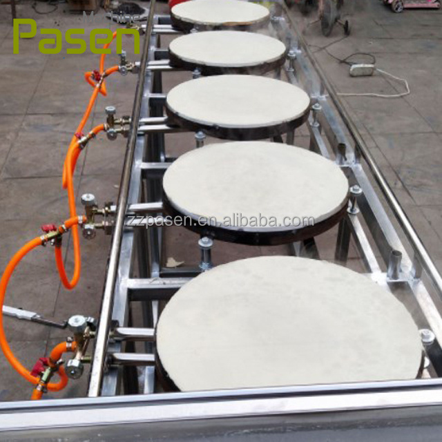 2-6pan commercial flat Bread Chapati Roti machine Injera Making Machine Automatic Round Dosa spring roll injera Wrapper Machine