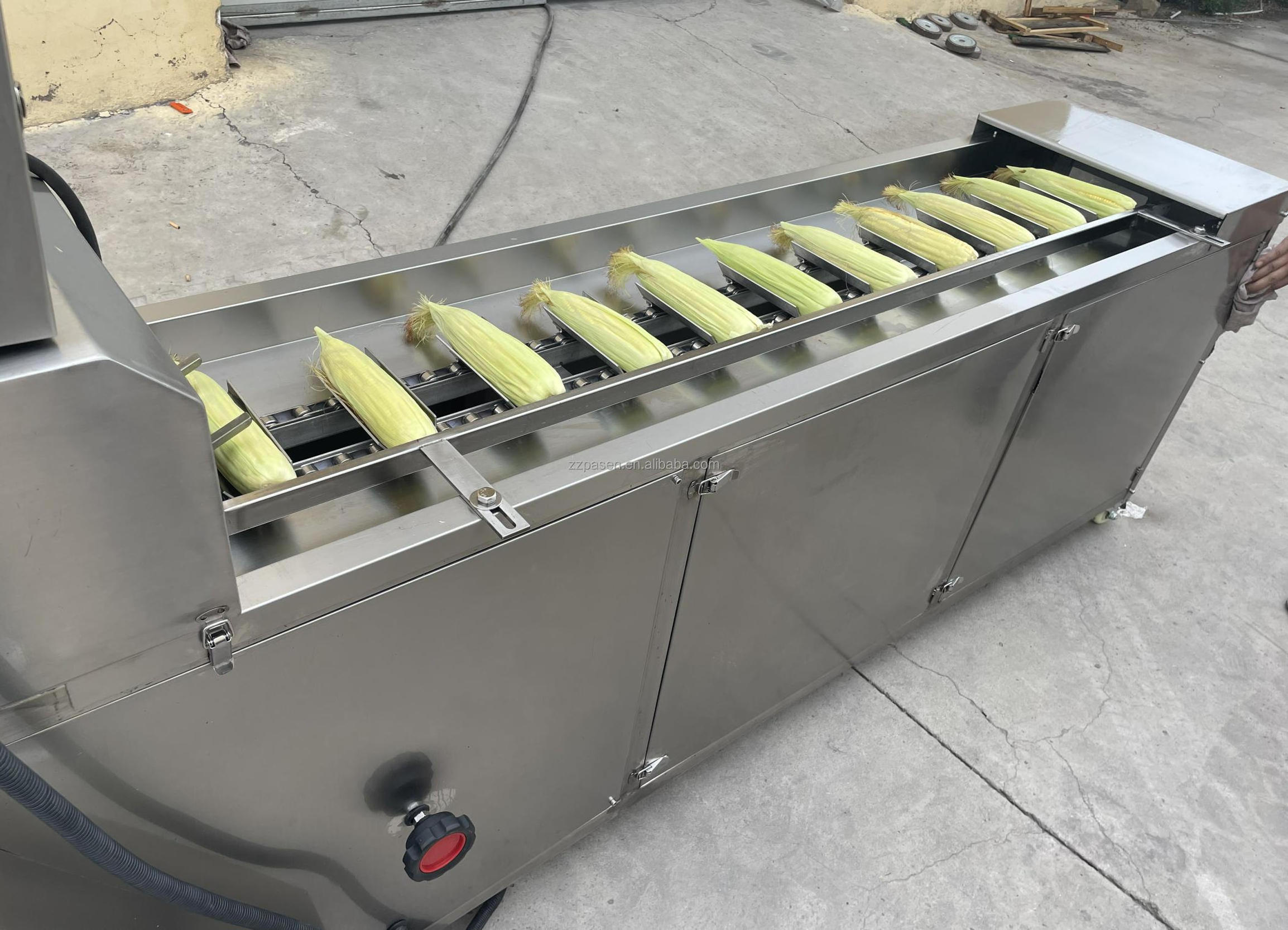 Automatic sweet corn tail cutter machine corn cutting machine price Energy saving corn segmenting machine