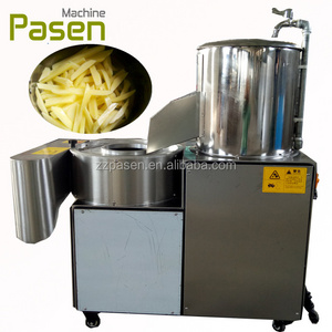 Potato washing peeling cutting machine Electric potato slicer