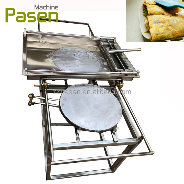 2-6pan commercial flat Bread Chapati Roti machine Injera Making Machine Automatic Round Dosa spring roll injera Wrapper Machine