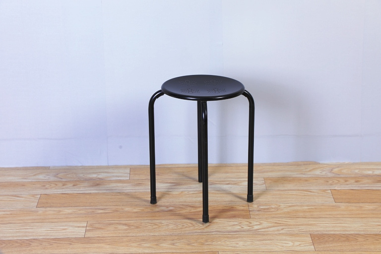 Modern round circle rec room chairs Metal four-legged stool for living room stool chair