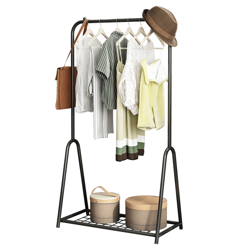 Portable Entryway Hall Bedroom Metal Gold Drying Clothes Hanger Porte Manteau Standing Coat Rack Hat And Coat Stand