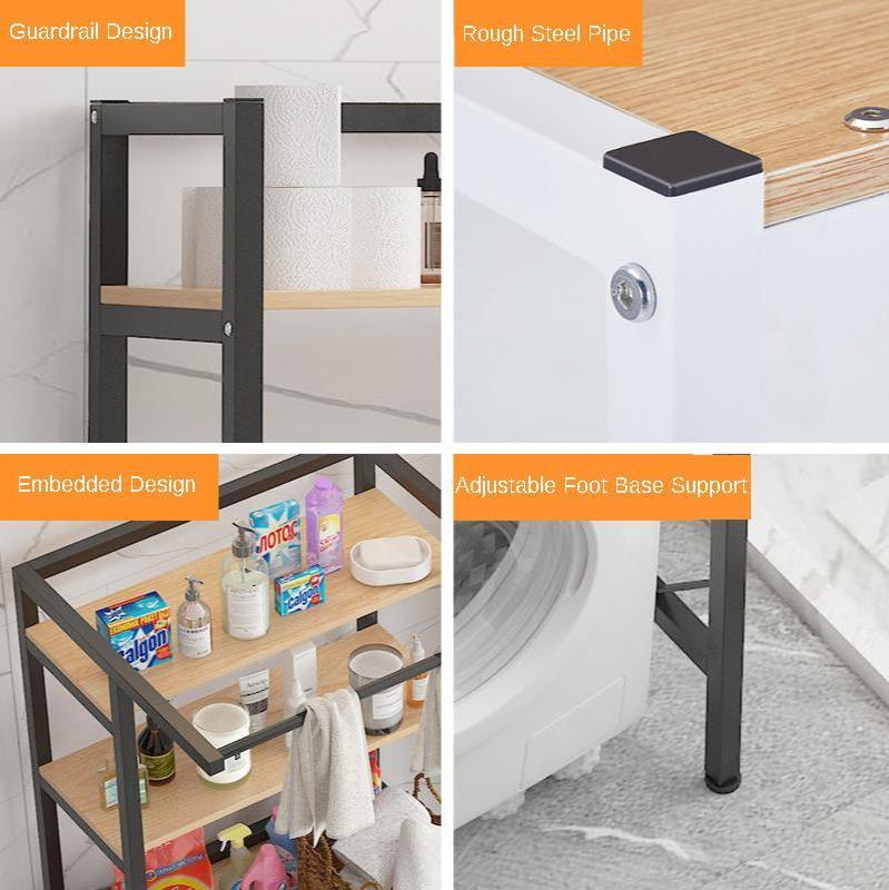 Large Capacity Washing Machine Rack Storage Shelf Bathroom Organizer for Home Balcony