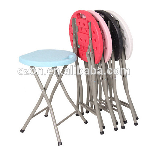 Portable Outdoor Plastic Folding Stools/kids Folding Outdoor Beach Stools/plastic Round Folding Stools