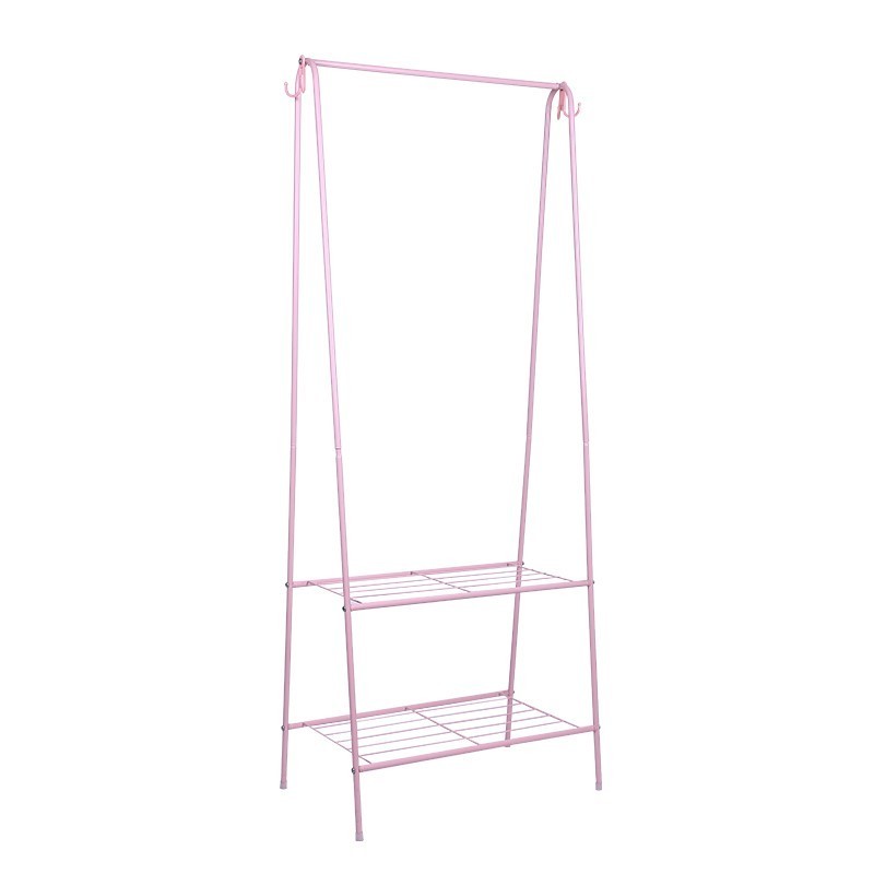 Furniture metal  Floor standing coat rack  with shoe stand