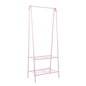 Furniture metal  Floor standing coat rack  with shoe stand