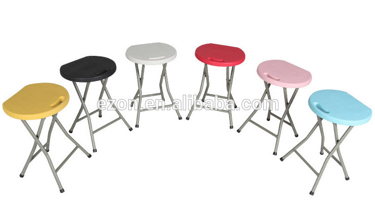 Portable Outdoor Plastic Folding Stools/kids Folding Outdoor Beach Stools/plastic Round Folding Stools