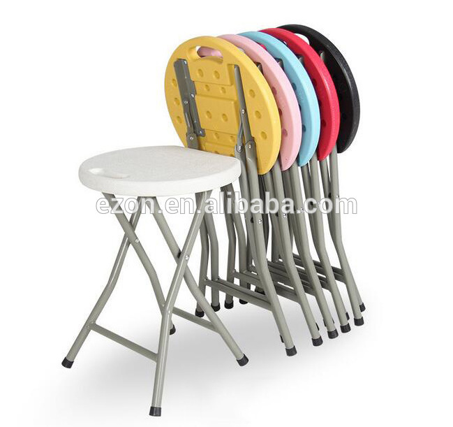 Portable Outdoor Plastic Folding Stools/kids Folding Outdoor Beach Stools/plastic Round Folding Stools