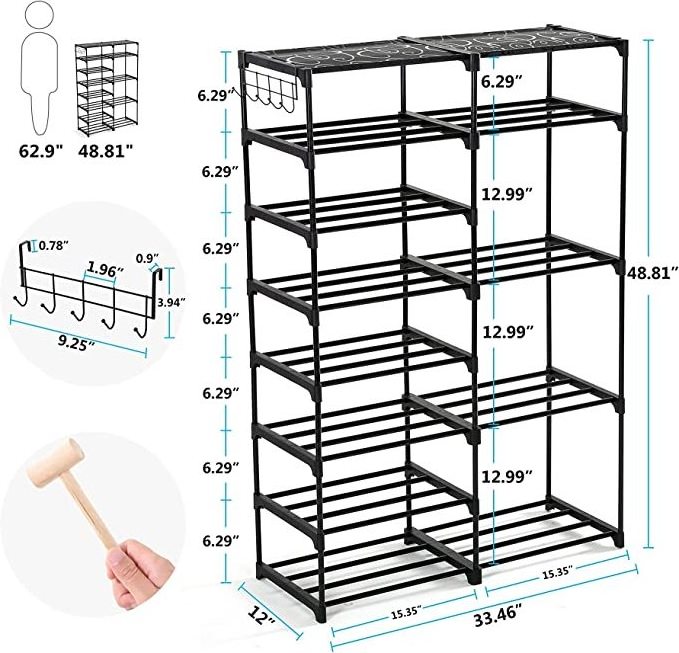 High-end fashion metal furniture shoe rack storage rack