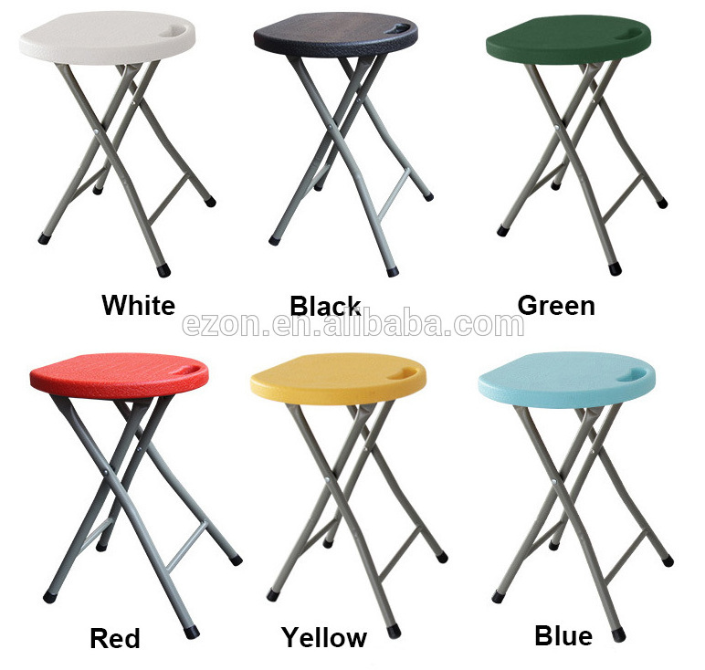 Portable Outdoor Plastic Folding Stools/kids Folding Outdoor Beach Stools/plastic Round Folding Stools