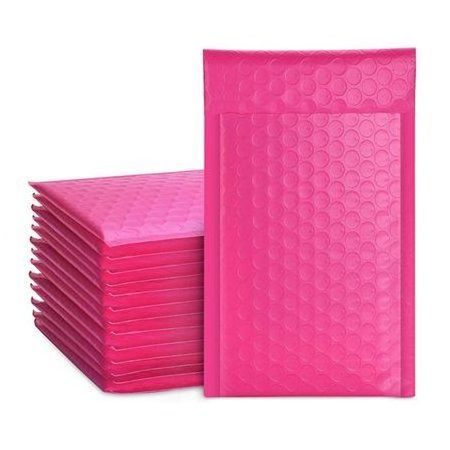 Wholesale Custom Pink Padded Envelope For Clothes Packaging  Matte Pink Bubble Mailers With Logo Shipping Bags