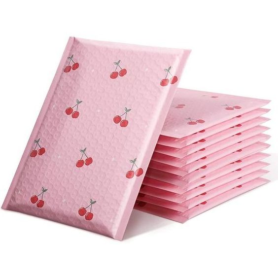 Wholesale Custom Pink Padded Envelope For Clothes Packaging  Matte Pink Bubble Mailers With Logo Shipping Bags