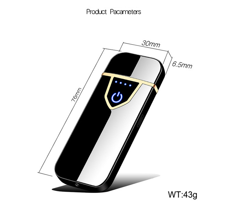 Fingerprint Usb Charging Lighter Touch Control Portable Windproof Lighters