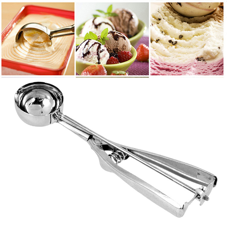 Italian Stainless Steel Ice Cream Scoop Stainless Steel 18/8 Cookie Ice Cream Scoop Big