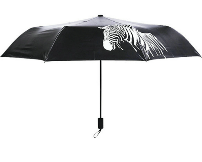 Black glue sunscreen anti-ultraviolet discoloration zebra umbrella outdoor creative rain and shine dual-use umbrella