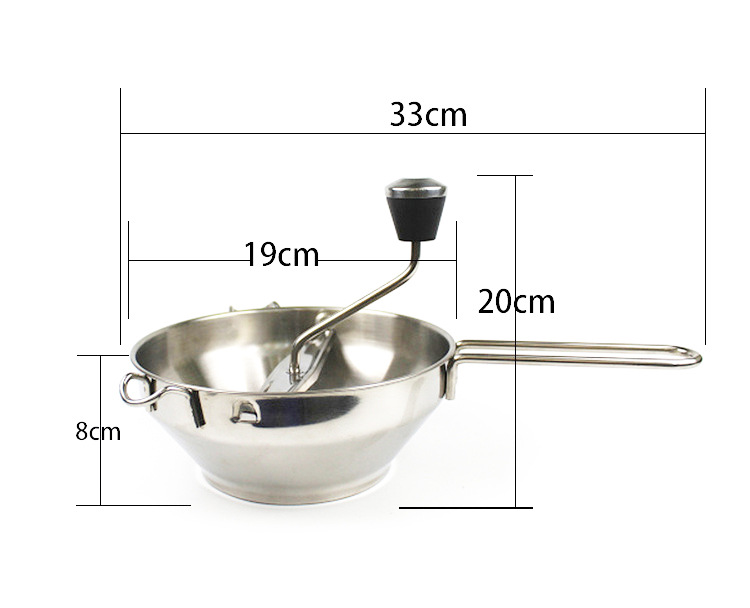 Kitchen Stainless Steel Interchangeable  Making Puree or Soups of Vegetables, Baby Foods Potato Ricer Kitchen Rotary Food Mill