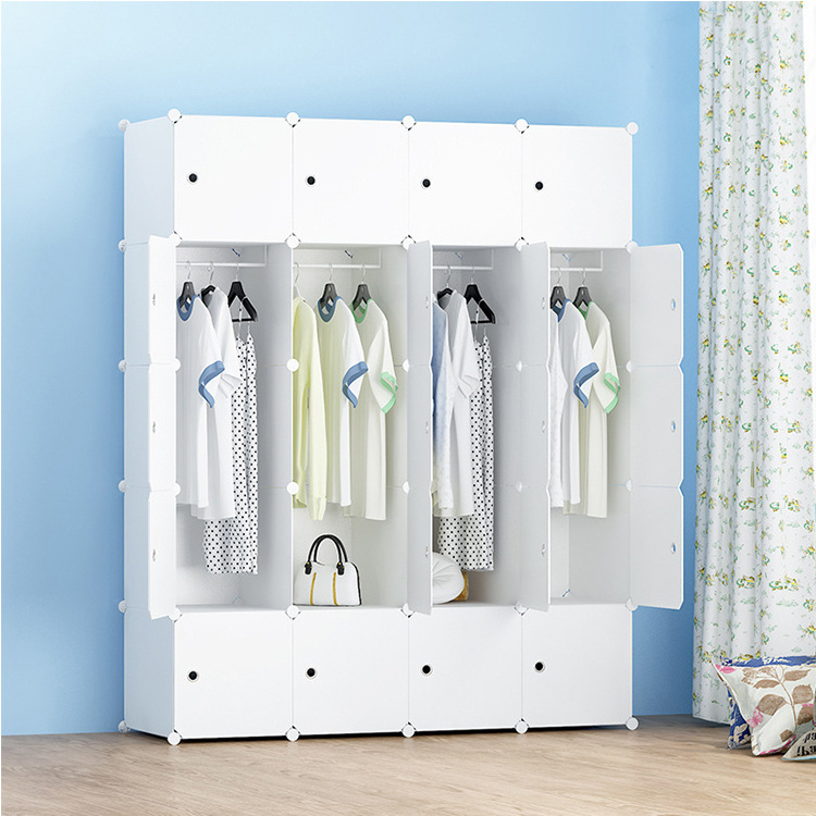 Hot New Design Deer Design Double Door Open Baby Plastic Clothes Wardrobe with Storage Drawers