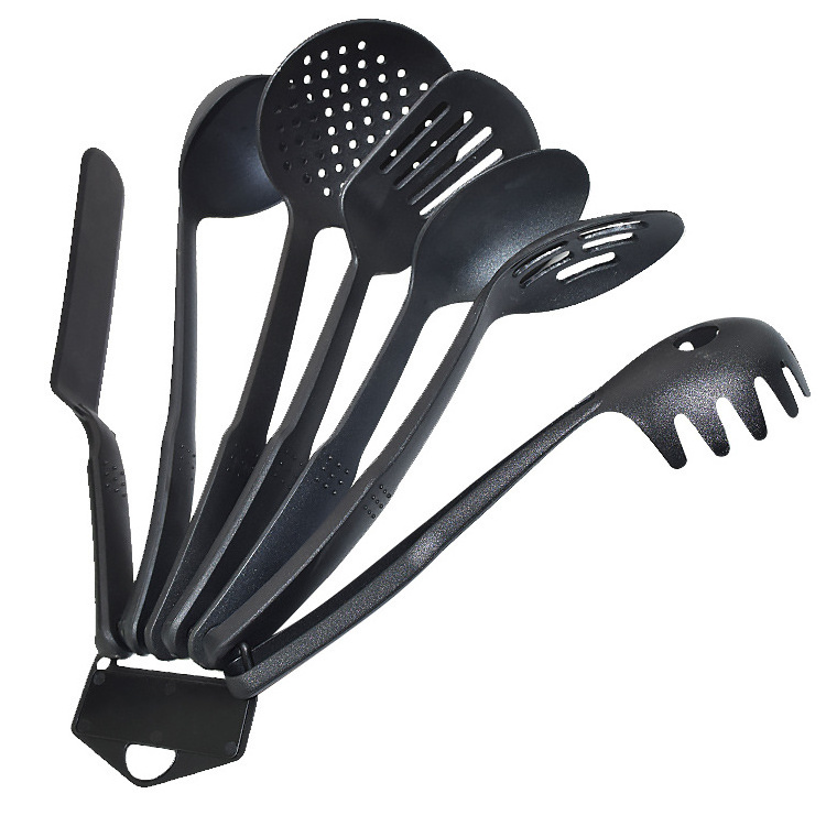 New Ideas Product Homeware Kitchen Nylon Stainless Steel Black Non-stick Utensil Tool 8PCS Set