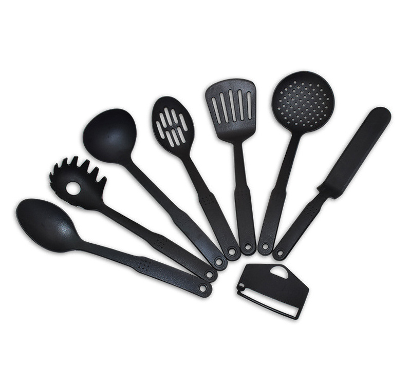 New Ideas Product Homeware Kitchen Nylon Stainless Steel Black Non-stick Utensil Tool 8PCS Set