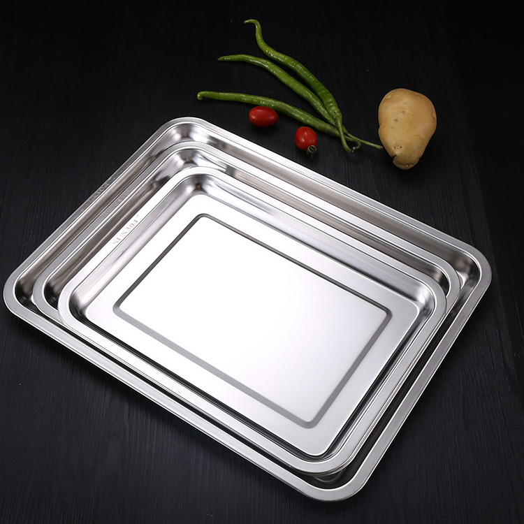 Hot Sales Induction Cooker Safe Food Grade 304 Stainless Steel Roasting Pan Baking Tray Pan for Turkey Fish