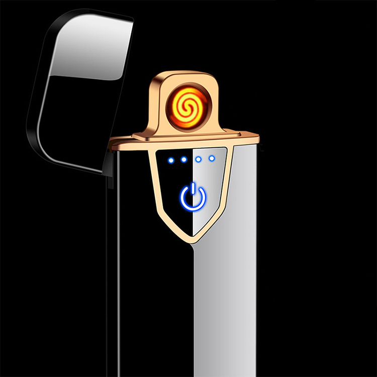 Logo design new windproof mini cute lighter cheap usb electric smoking lighter for wholesale