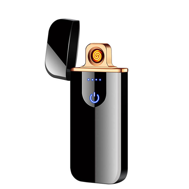 Logo design new windproof mini cute lighter cheap usb electric smoking lighter for wholesale