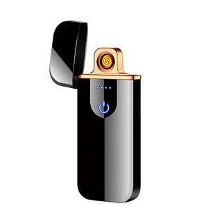 Logo design new windproof mini cute lighter cheap usb electric smoking lighter for wholesale