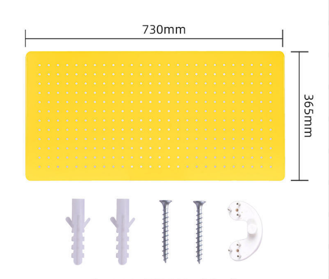 Wall Peg Board Portable Hanging Metal Holes Rack Stacking Shelves Non-perforated Display Office Table Organizer