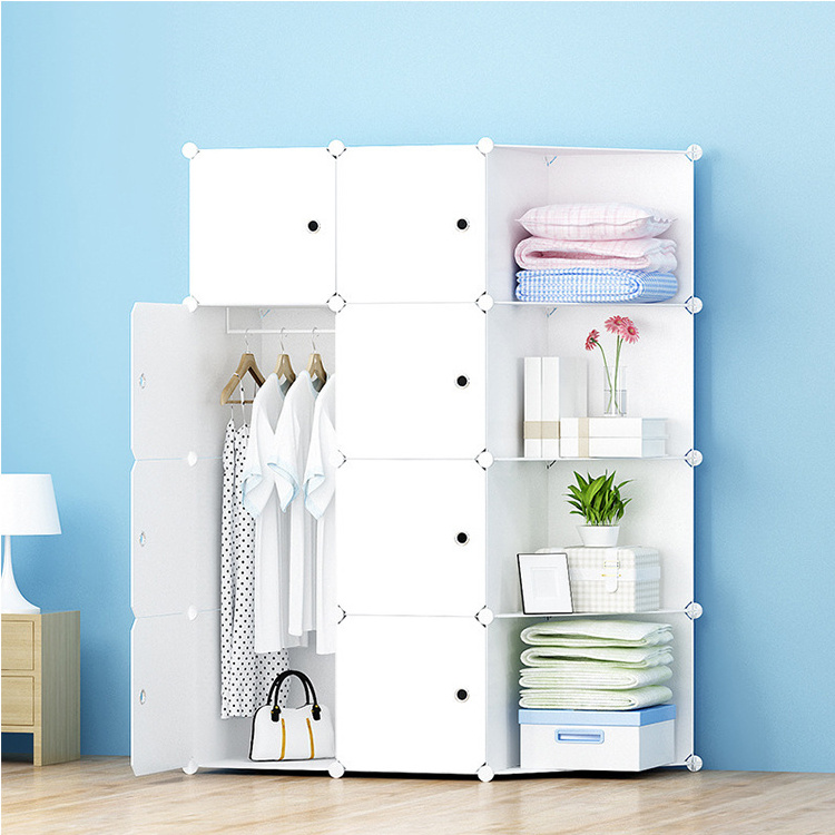 Hot New Design Deer Design Double Door Open Baby Plastic Clothes Wardrobe with Storage Drawers